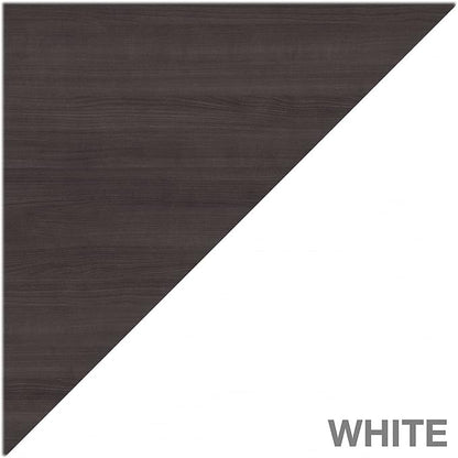 Bush Furniture Somerset 72W Desk Hutch in White and Storm Gray