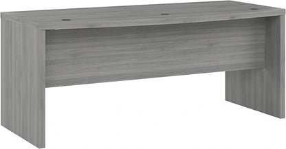 Bush Business Furniture Echo Bow Front Desk, 72W, Modern Gray