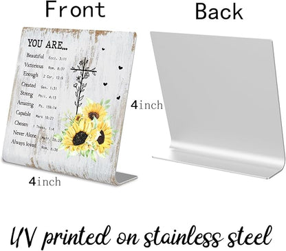 Christian office decor for Men Prayer Room Decor for Office Desk Scripture Motivational Birthday Gifts for Her, Mom,Sister, Friends, Coworker Birthday Gifts for Women Catholic XUV03