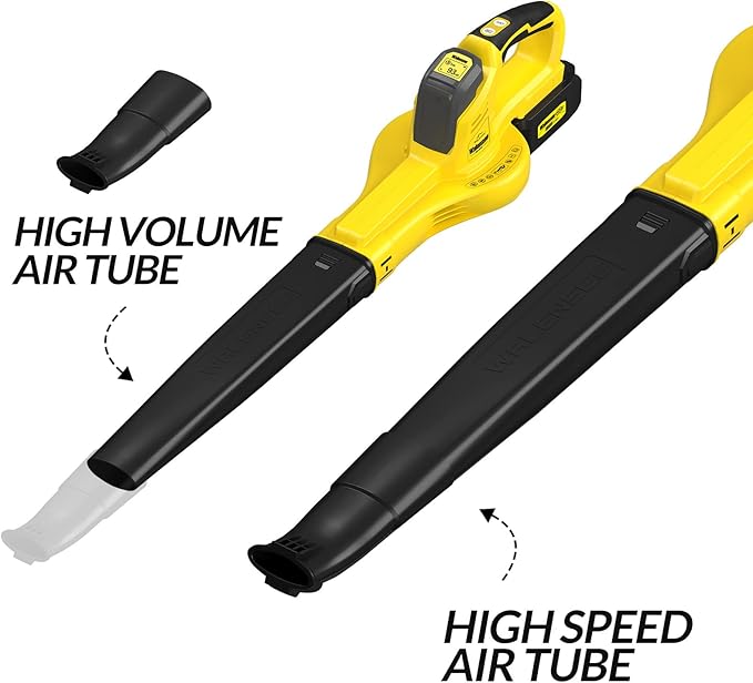 Walensee Upgrade Leaf Blower - 20V Cordless Leaf Blower with 4.0Ah Lithium Battery & Fast Charger Included, Electric Leaf Sweeper for Lawn Clean Lightweight Garden Power Tool for Grass Clipping Patio