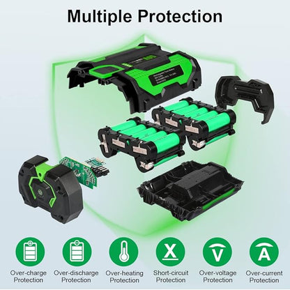 3.0Ah 56V Replacement for EGO 56V BA2800 Battery, Compatible with EGO 56 Volt Power Tools LB6504/LB5804/LB6003/LB5302/SNT2114 Leaf Blower, Lawn Mower and Snow Blower, Black
