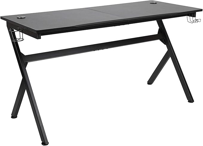 Flash Furniture Duncan 55" x 24" Extra Large Gaming Desk with Headphone Hook and Cup Holder - Free Mouse Pad
