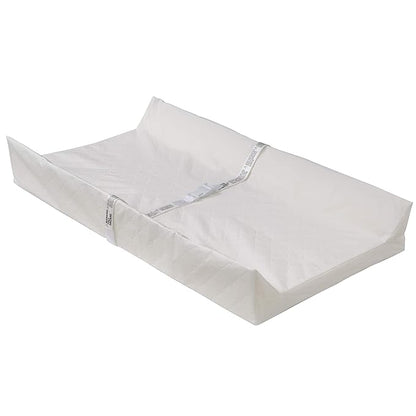 Delta Children Jade Changing Table/Cart, White Melamine/Bronze & Foam Contoured Changing Pad with Waterproof Cover