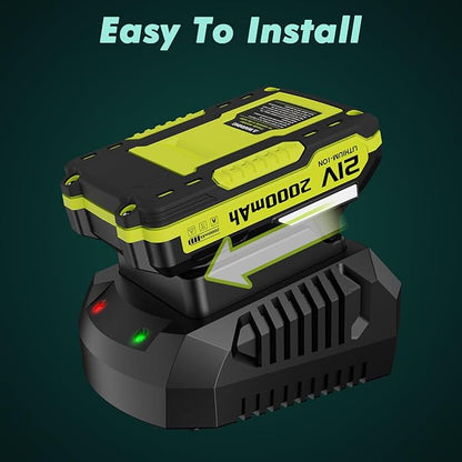 Battery Charger, Replacement 21V Charger for LAZYBOI Cordless Leaf Blower, Multi-Protection Safety System with 1-Hour Fast Charge