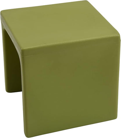 Children's Factory Cube Chair for Kids, Flexible Seating Classroom Furniture for Daycare/Playroom/Homeschool, Indoor/Outdoor Toddler Chair, Fern (CF910-014)
