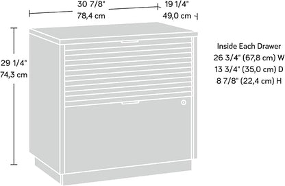 Sauder Englewood Lateral file, L: 30.87" x W: 19.29" x H: 29.25", Spiced Mahogany finish