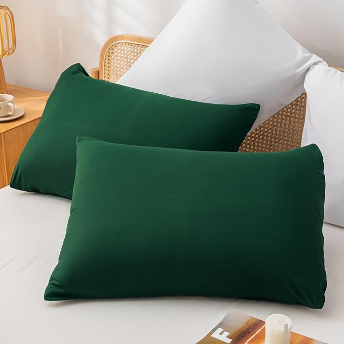 Queen Comforter Set Boho Emerald Green Comforter with 2Pillowcases Soft Microfiber Dark Green 3 Piece Bedding Comforter Set for All Season