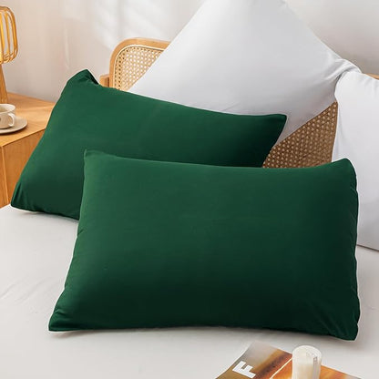 Queen Comforter Set Boho Emerald Green Comforter with 2Pillowcases Soft Microfiber Dark Green 3 Piece Bedding Comforter Set for All Season