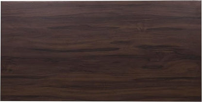 Home Office Computer Desk, 35.4" Study Writing Table, with 2 Storage Drawers, Mid Century Modern Teen Student Table for Small Spaces, Walnut