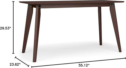 HON Basyx BSX55WPLMWMW Modern Home Office Wood Computer Desk, 55", Walnut