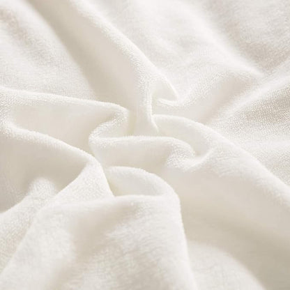 Wellboo White Velvet Comforter Set King Size Fluffy White Bedding Set Women Men Solid White Plush Bedding Comforters Soft Flannel White Blankets Lightweight Fluzzy Micromink Sherpa Shaggy Quilts