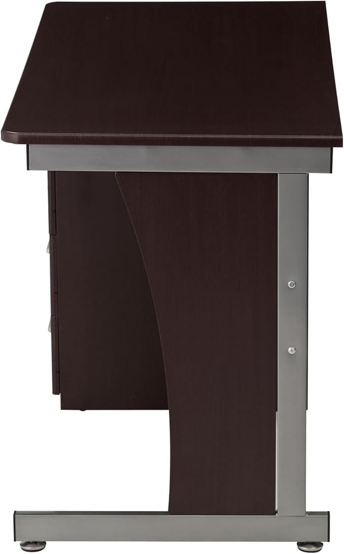 Techni Mobili Drawers Computer Desk, 48" W x 23" D x 30" H, Chocolate