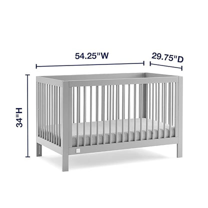 GAP babyGap Charlie 6-in-1 Convertible Crib - Greenguard Gold Certified, Grey