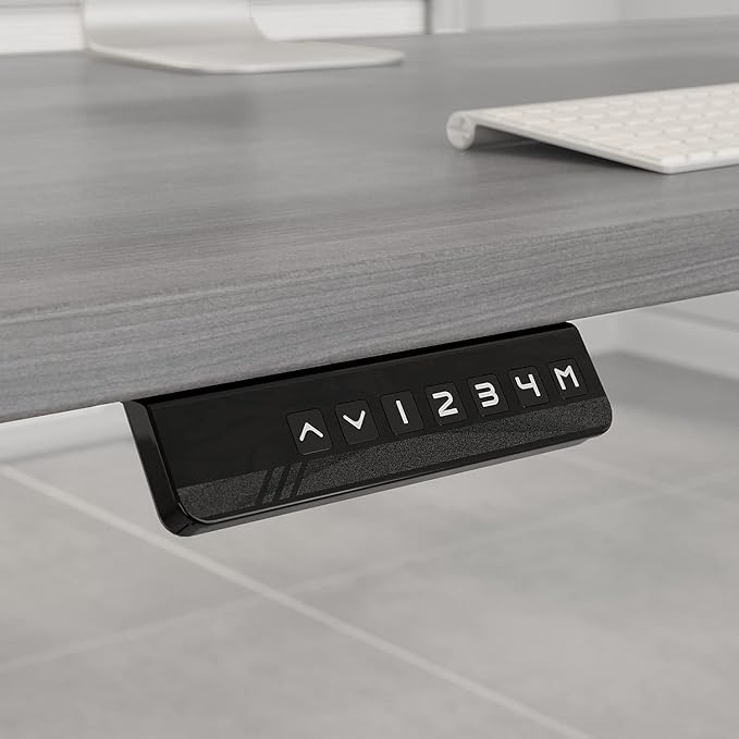 Bush Business Furniture Move 60 Electric Ergonomic Sit-Stand Computer Table for Home and Professional Office, 48W x 24D, Platinum Gray