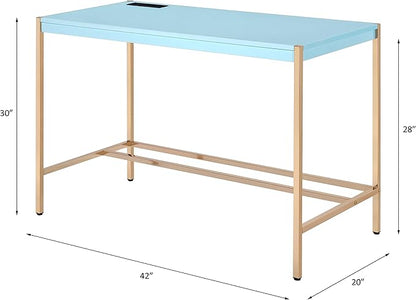 NicBex Laik-DW-00065-DX Desks, 42" W x 20" D x 30" H, Baby Blue