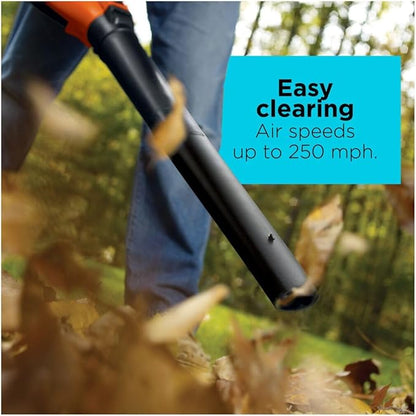 BLACK+DECKER 3-in-1 Electric Leaf Blower, Leaf Vacuum/Mulcher, Corded, 12-Amp (BV6600)