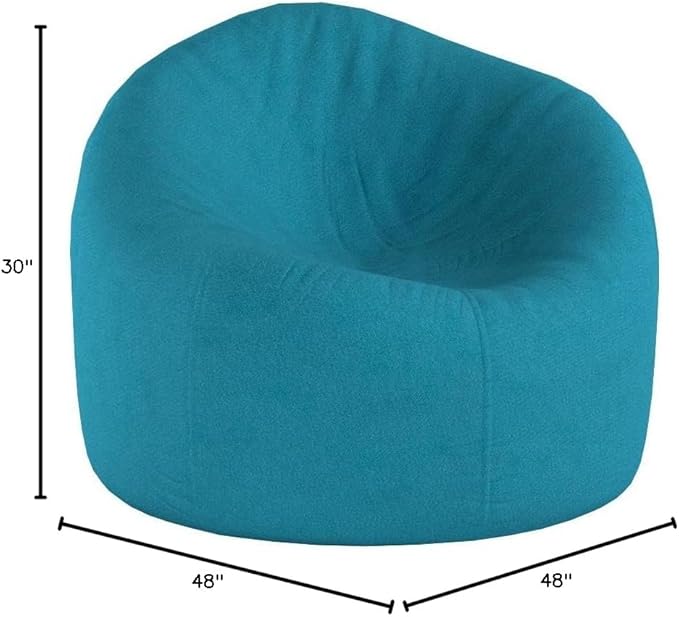 Posh Bean Bag Chair for Children, Teens & Adults - 35", Heather Teal