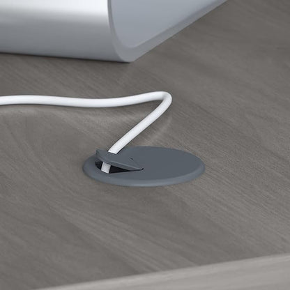 Bush Business Furniture Echo L Shape Desk with Wire Management | Corner Computer Table with Quick-to-Assemble Hardware | Home Office Credenza, 60W, Modern Gray