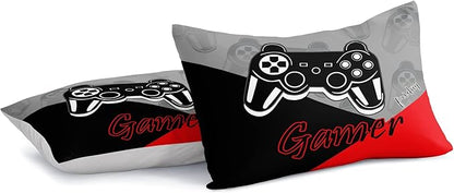 Gaming Comforter for Boys Teen Game Contoller Bedding Set for Kids Down Alternative Comforter for All Season Gamer Home Decor for Comforter Set Twin Size,1 Comforter with 1 Pillowcase