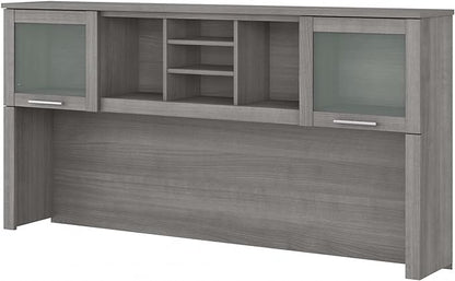 Bush Furniture Somerset 72W Desk Hutch in Platinum Gray