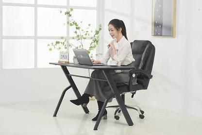 ApexDesk 47" Computer Desk, Modern Simple Style Desk for Home Office, Study Student Writing Desk - Black