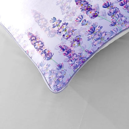 Girls Purple Comforter Sets Twin Size for Girls, Pretty Blonde Girls Love Purple Floral Quilt Bedding Sets for girls Bed in A Bag Comforter Set with 2 Pillowcases