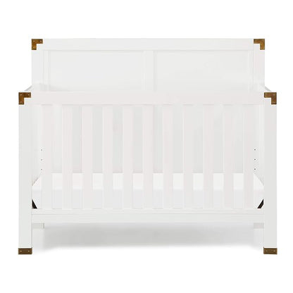 Baby Relax Miles 5-in-1 Convertible Crib, Nursery Furniture, Classic White