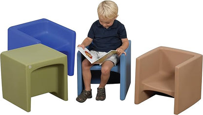 Children's Factory Woodland Set of 4 Cube Chairs