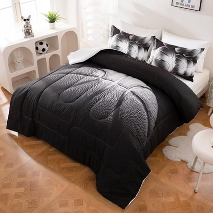 Basketball Comforter Set Queen Size for Boys Kids Teens All Season Sports Theme Basketball Bedding Sets Teenage Bedrooom Bed Set 3 Pieces with Pillowcases,