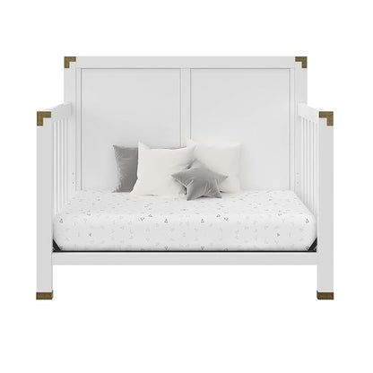 Baby Relax Miles 5-in-1 Convertible Crib, Nursery Furniture, Classic White