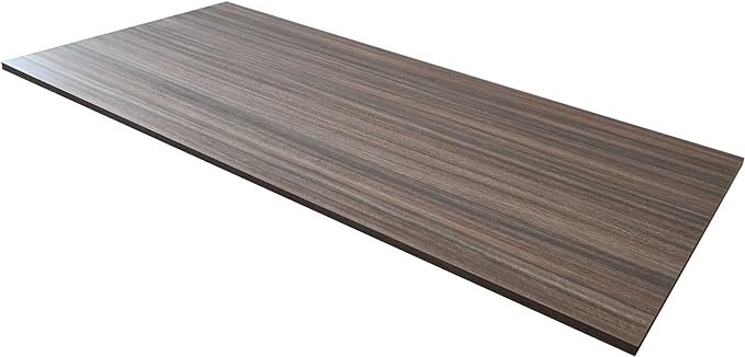 Kaboon Universal Tabletop 55"x27.5", Solid One-Piece Melamine Table Top, Double Desk L-Desk DIY, Home and Office Countertop,Eucalyptus/Dark Walnut