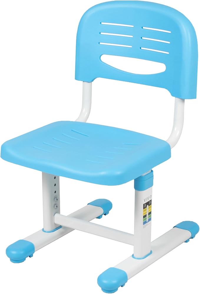 VIVO Height Adjustable Kids Desk Chair, Chair Only, Designed for Interactive Workstation, Universal Children's Ergonomic Seat, Blue, DESK-V201B-CH