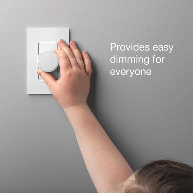 Lutron Aurora Wallplate Bracket For Paddle/Decorator Switch | For use with Aurora Smart Bulb Dimmer | L-AWALL1-WH | White