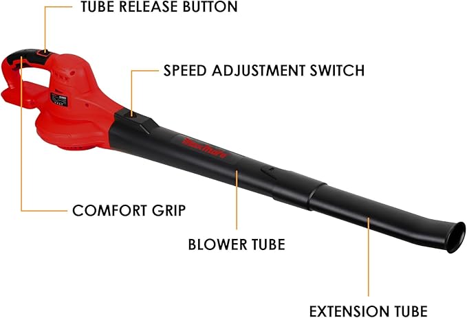 Cordless Leaf Blower, MaxMore for Milwaukee 18V Battery (Battery NOT Included) Handheld Electric Jobsite Air Blower 100CFM 118MPH Powerful for Lawn Care/Snow Blow/Yard Clean