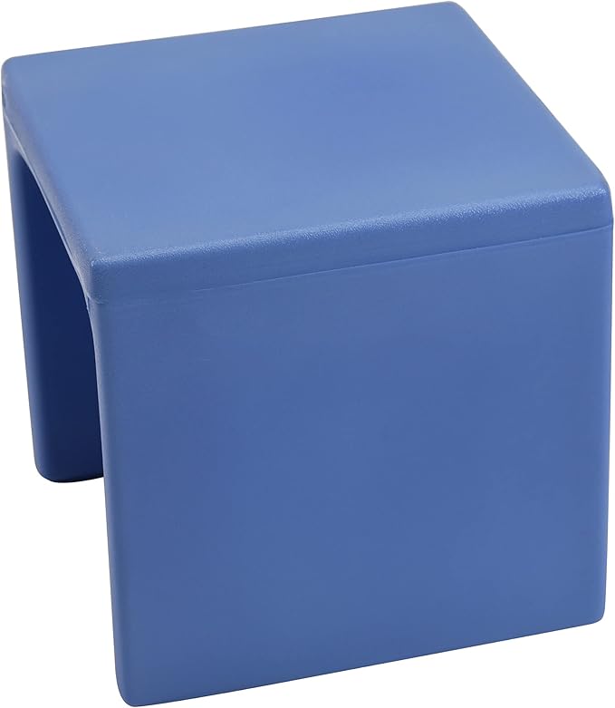Children's Factory 3-in-1 Cube Chair for Kids, Flexible Seating Classroom Furniture, 1-Pack, Sky Blue