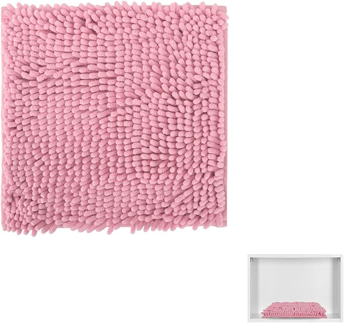 Locker Rug school girl rugs Carpet Chenille 100% Microfiber Locker Carpet with Non Skid Backing Locker Decorations (Pink, 10X10)