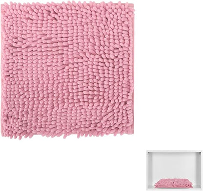 Locker Rug school girl rugs Carpet Chenille 100% Microfiber Locker Carpet with Non Skid Backing Locker Decorations (Pink, 10X10)