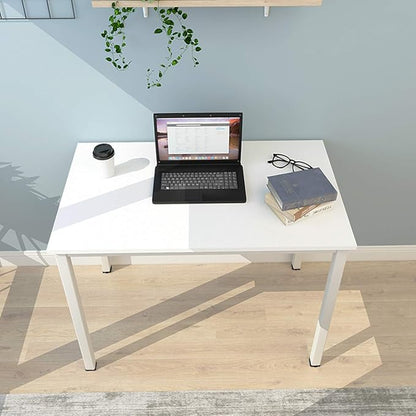 SogesGame Small Computer Desk, 39.4 inches Small Office Desk Computer Table Study Writing Desk Workstation for Home Office,White