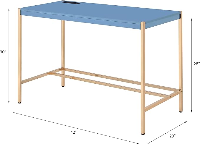 NicBex Laik-DW-00066-DX Desks, 42" W x 20" D x 30" H, Navy Blue