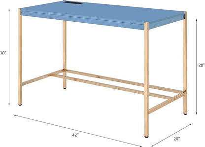 NicBex Laik-DW-00066-DX Desks, 42" W x 20" D x 30" H, Navy Blue