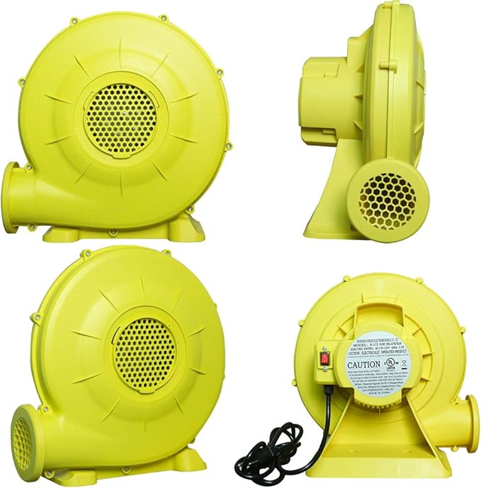 750W(1HP) Blower, Commercial Inflatable Bounce Blower, Ideal for Inflatable Bounce Houses, Bouncy Castles （UL Certification）
