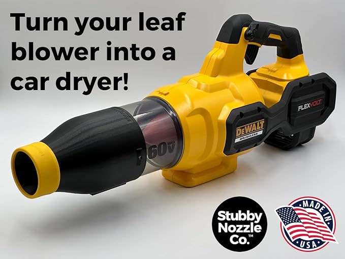 Stubby Car Drying Nozzle for DEWALT Leaf Blowers - 60V MAX (DCBL772B & DCBL777B)