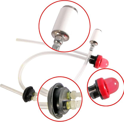 581798001 Fuel Line Assembly + 581798001 Air Filter Kit with Fuel Filter Fit for Husq 125b Fuel Line Kit 125B 125BX 125BVX Husqvarna Handheld Leaf Blower