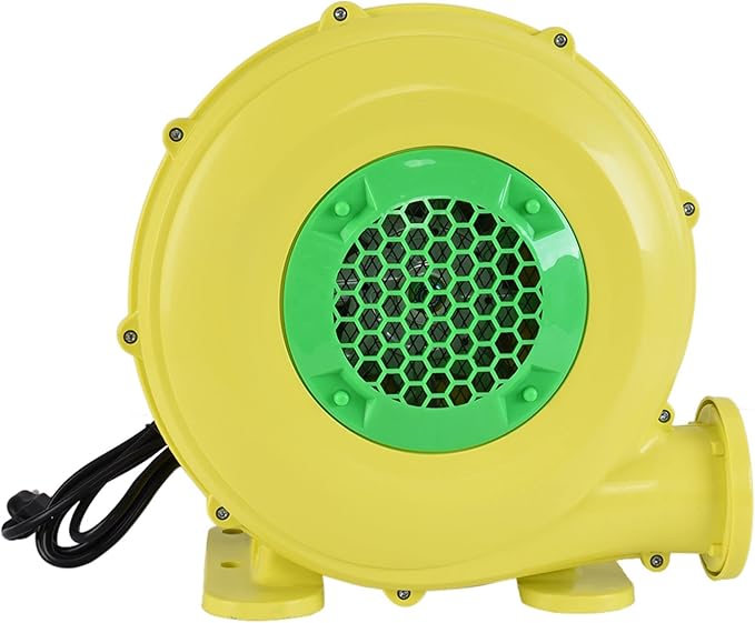 350W Air Blower, Pump Fan Commercial Inflatable Bouncer Blower, Perfect for Inflatable Water Bounce House, Jumper, Bouncy Castle Yellow
