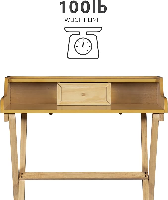 Linon Mable Folding Desk, Natural