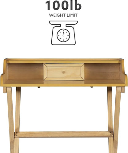 Linon Mable Folding Desk, Natural