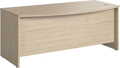 Bush Business Furniture Studio C Bow Front Desk, Computer Table for Home or Professional Office, 72W x 36D, Natural Elm