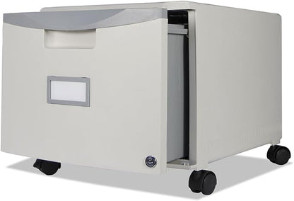 Storex 61263U01C File Cabinet, 1-Pack, Grey/Dark Grey
