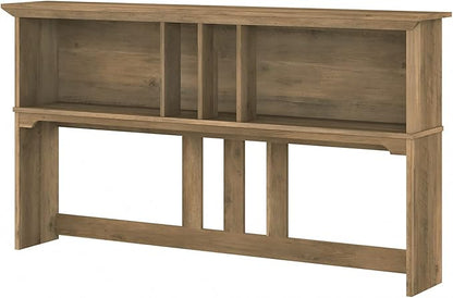 Bush Furniture Salinas Hutch for L Shaped Desk, 60W, Reclaimed Pine