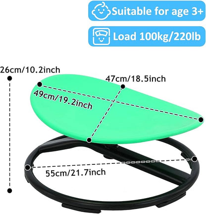 Sit and Spin Spinning Chair for Kids,Kids Swivel Sensory Chair,Sensory Spin Chair Seat Activity Toy for Kids,Training Body Coordination,Metal Base Non-Slip Wobble Chair Sitting Comfortably